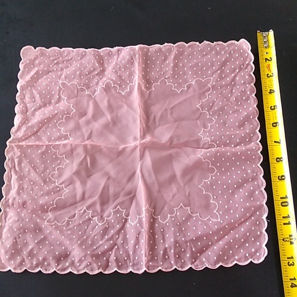 Vintage Floral Hankies 1950's  Yellow,Pink & Blue (set of 3) - Picture 4 of 11